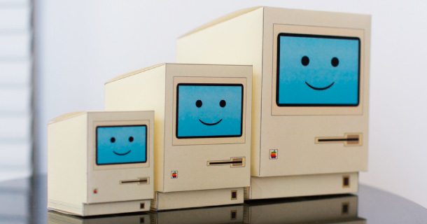 Appel Macintosh 128K Blog_Paper_Toy_papercraft_Paper_Mac_Kenji_Eno