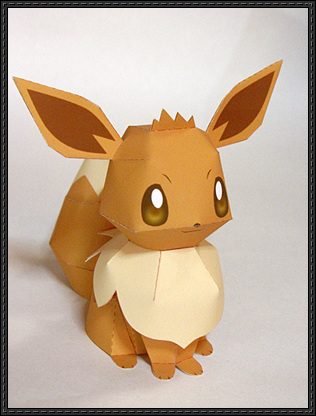 [PIC] Khám phá mô hình giấy papercraft và các nhân vật anime chibi papercraft + vocaloid papercraft Pokemon-Eevee-Papercraft