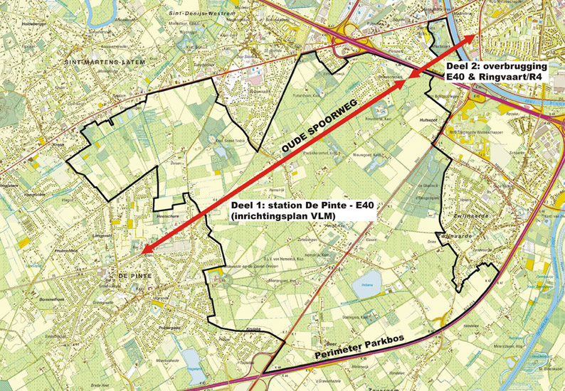 L075 (oud tracé) De Pinte - Gent - maakt deel uit van F7 Art_05_situeringskaart_OudeSpoorweg