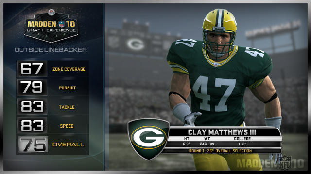 Es tiempo de Draft!  nfl Madden10claymatthews