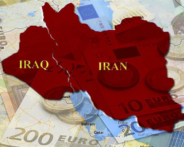 Iraq officially removes US Dollar from Iran trade Iran-Iraq-map-Euro