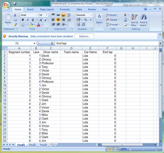 Import heat using Excel file HeatExemple04