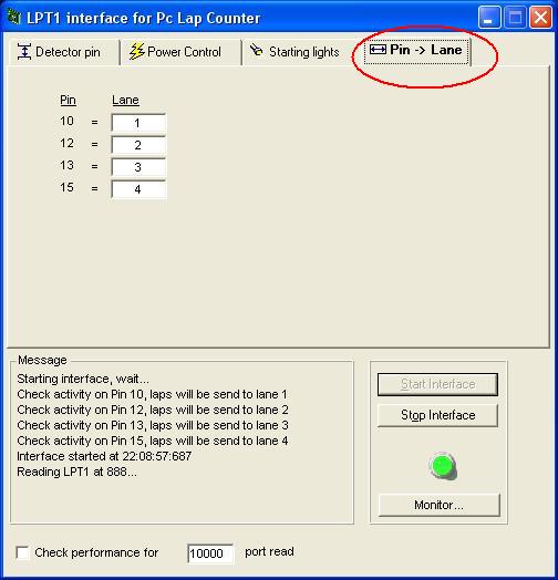 Map LPT pin to a specify lane MapPin