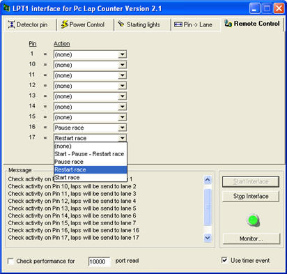 Setup remote control using LPT1 Remote