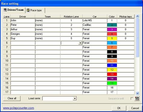 Race settings for 5 drivers and 3 lanes Ssd_5_3_lane2