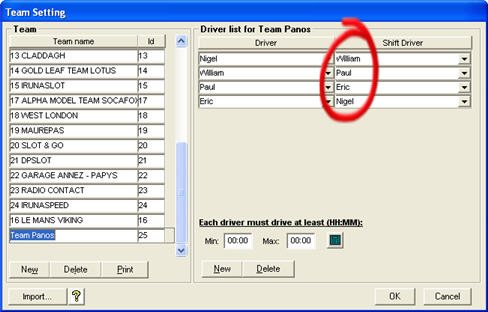 More drivers in Driver list Teamdriver