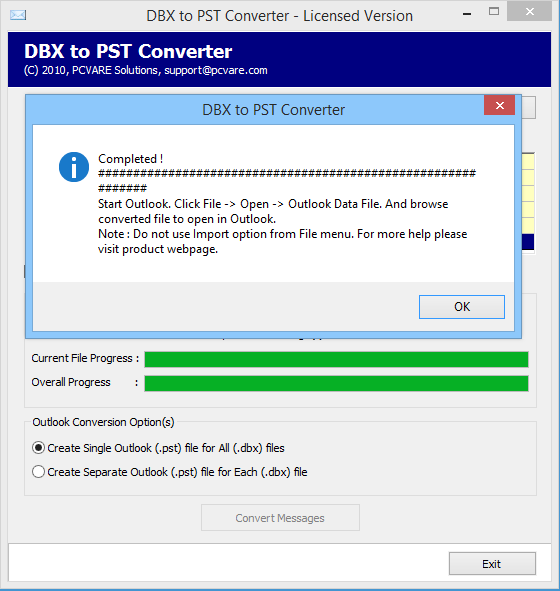 DBX To PST Converter (7.4) Get Latest Version For Win Conversion-completion