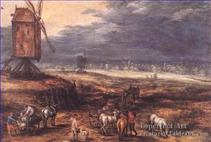 ephemeride - Page 10 8-Paysage-avec-Moulins-a-vent-Flamande-Jan-Brueghel-la-Elder