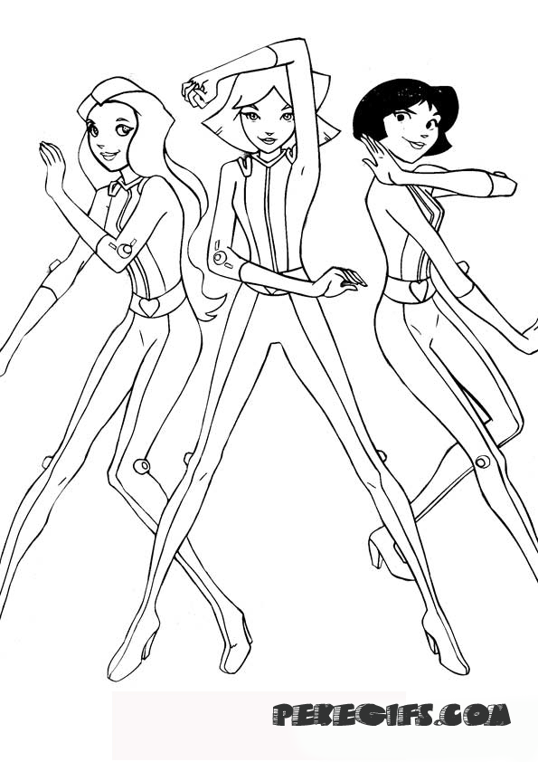 صور الجاسوسات للتلوين Totally-Spies