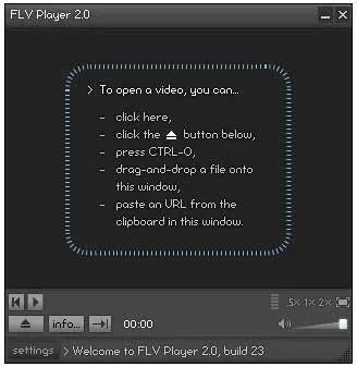 برنامج FLV Player لتشغيل ملفات .FLV Flv-player2