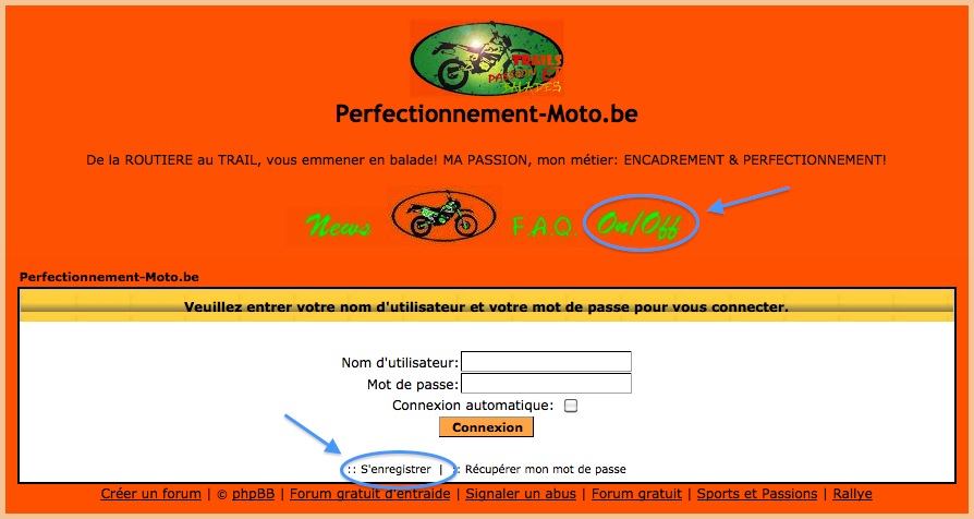 Validation des nouvelles inscriptions... PerfectionnementMoto-Connexion