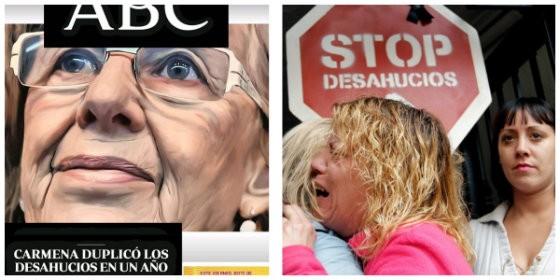 La juez Carmena alardeó de haber duplicado los desahucios en Madrid Carmena-desalojos560_560x280