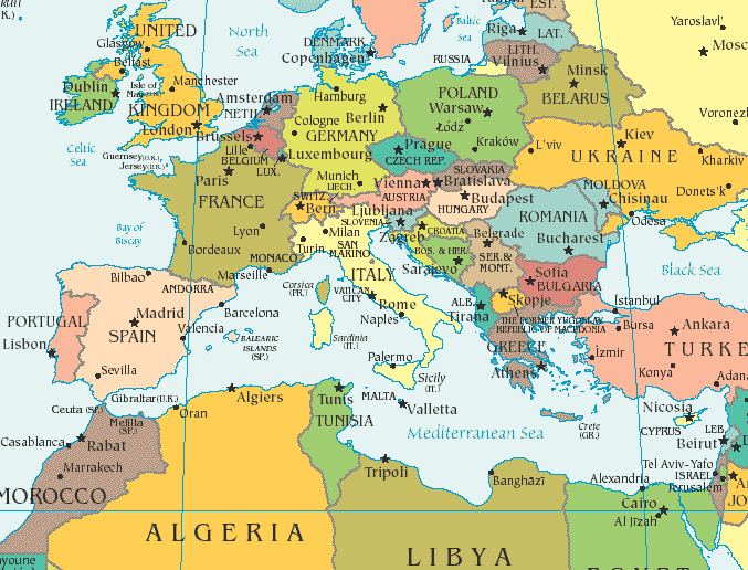 El peligro de la Procesionaria Mediterranean_map