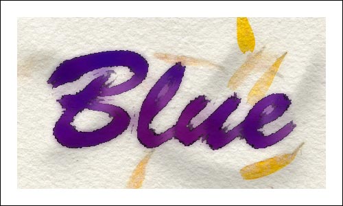 Watercolor Text Painted on a Wet Paper Step10