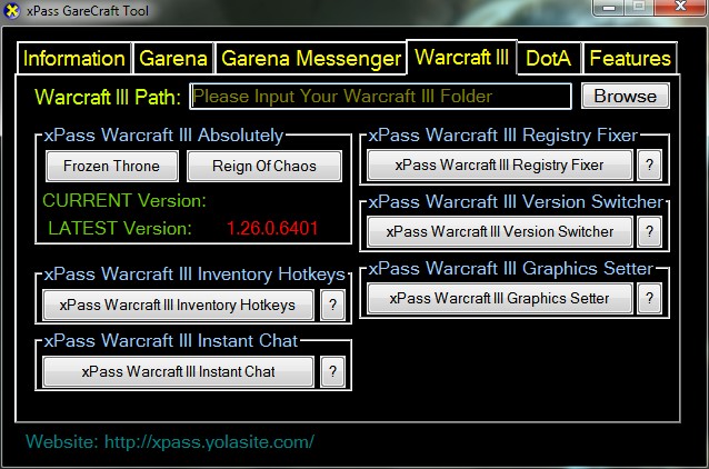 xPass GareCraft Tool XZWWarcraftIIK2E