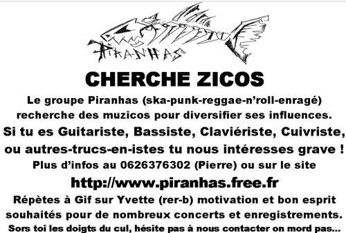 piranhas cherche zicos Untitled-1