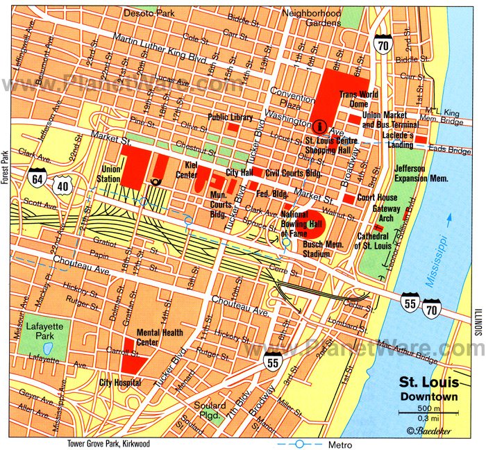 Plan de Saint-Louis St-louis-map