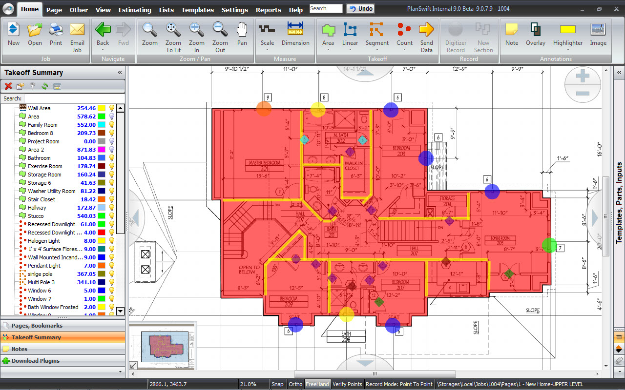 قنبلة برامج الحصر الهندسى واقواهم فى اصدارة الاخير PlanSwift 9  Estimating_Large