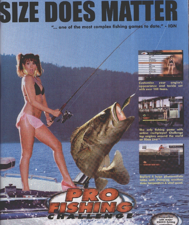 As propagandas dos games já foram sexistas Fishing