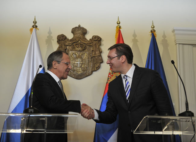 Vučić i Lavrov - dobra saradnja,podrška gde god treba Vuccichilavrov
