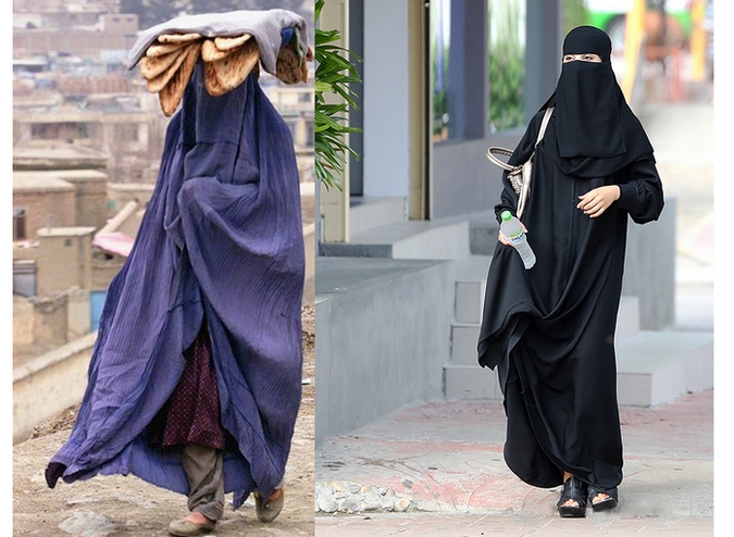 U Tunisu zabranjeno nošenje nikaba Niqab-dve-zene-siromasna-i-bogata-f-wiki-fff