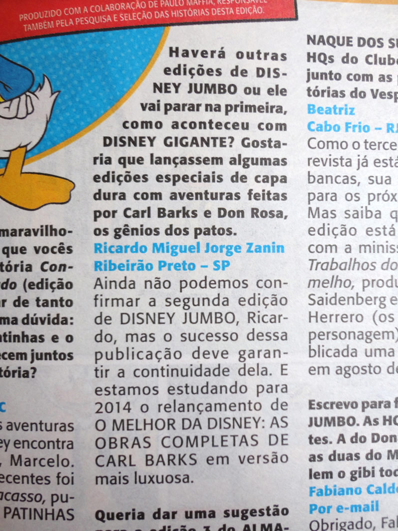 O Melhor da Disney - Obras de Carl Barks em 2014? Pois é... DSC01485