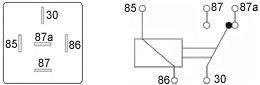 Installation de feux LED additionnels  - Page 5 Branchement-relais-forme-c