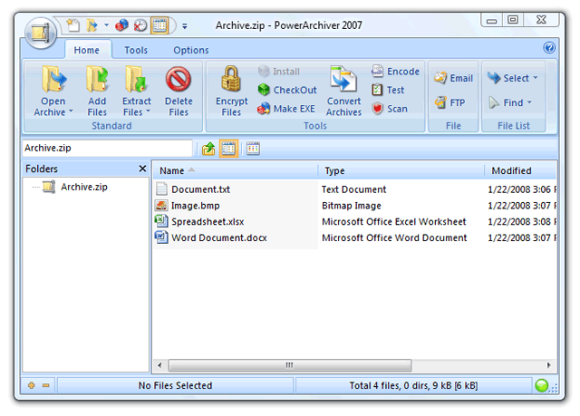 PowerArchiver 2007 10.20 Beta 2 Pa_folderview