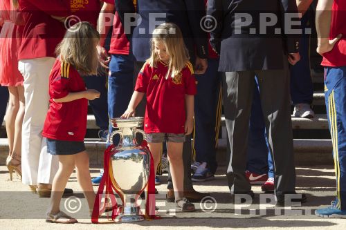 Recepción en Zarzuela a la Selección española PPE12070222