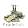 On Top Of Money Stack - PowerPoint Animation