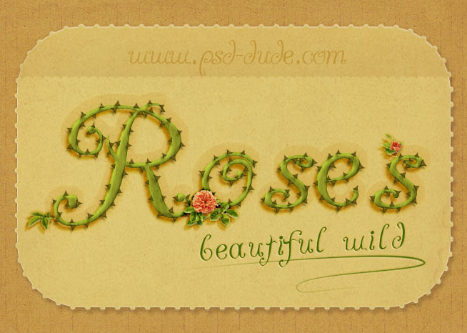 [ Photoshop ] Photoshop Rose Text Effect Tutorial Photoshop-rose-text-1