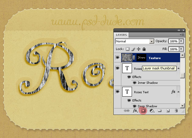 [ Photoshop ] Photoshop Rose Text Effect Tutorial Tut4