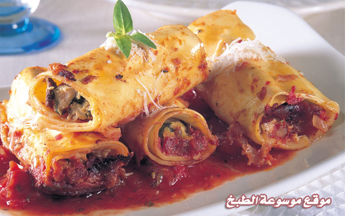 معكرونة كانيلوني لازانيا الدجاج الايطالية How_to_make_a_recipe_for_Cannelloni_Macaroni_for_Italian_Chicken_Lasagna