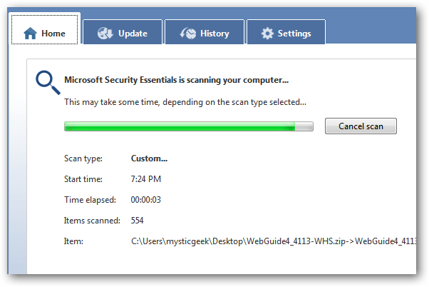Quét virus các file trước khi sử dụng Scan3