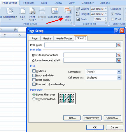 MS Excel - Bài 13: Định dạng trang tính và in Page1