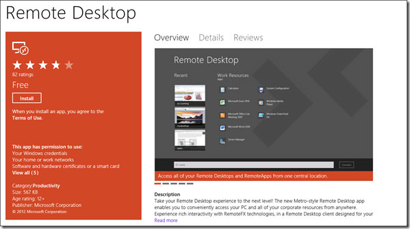 Thiết lập và sử dụng ứng dụng Remote Desktop trong Windows 8 Connect1