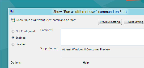 Chạy ứng dụng bằng tài khoản người dùng khác trên Windows 8 User4