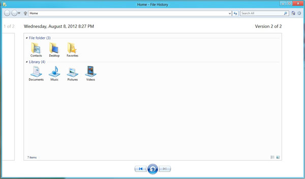 Kích hoạt và phục hồi File History trên Windows 8 Filehistory9