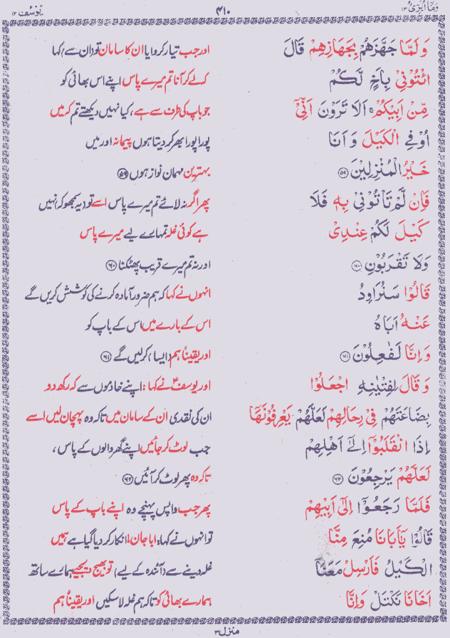 Quran Shareef Para # 13 P0410