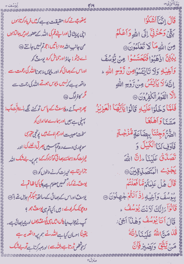 Quran Shareef Para # 13 P0416