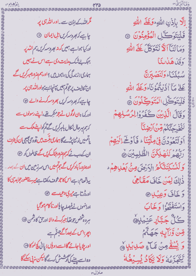 Quran Shareef Para # 13 P0435