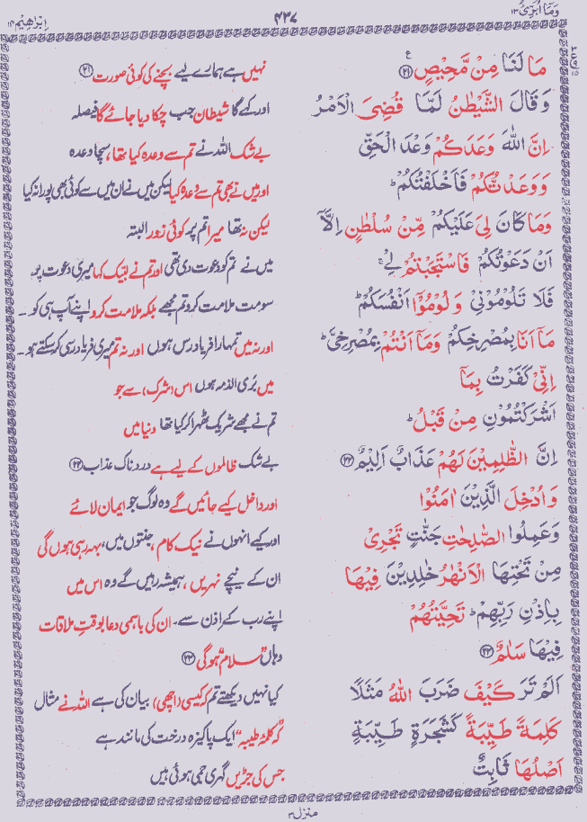 Quran Shareef Para # 13 P0437