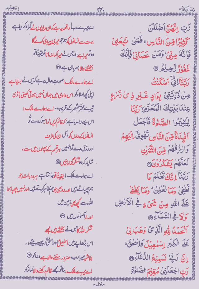 Quran Shareef Para # 13 P0440