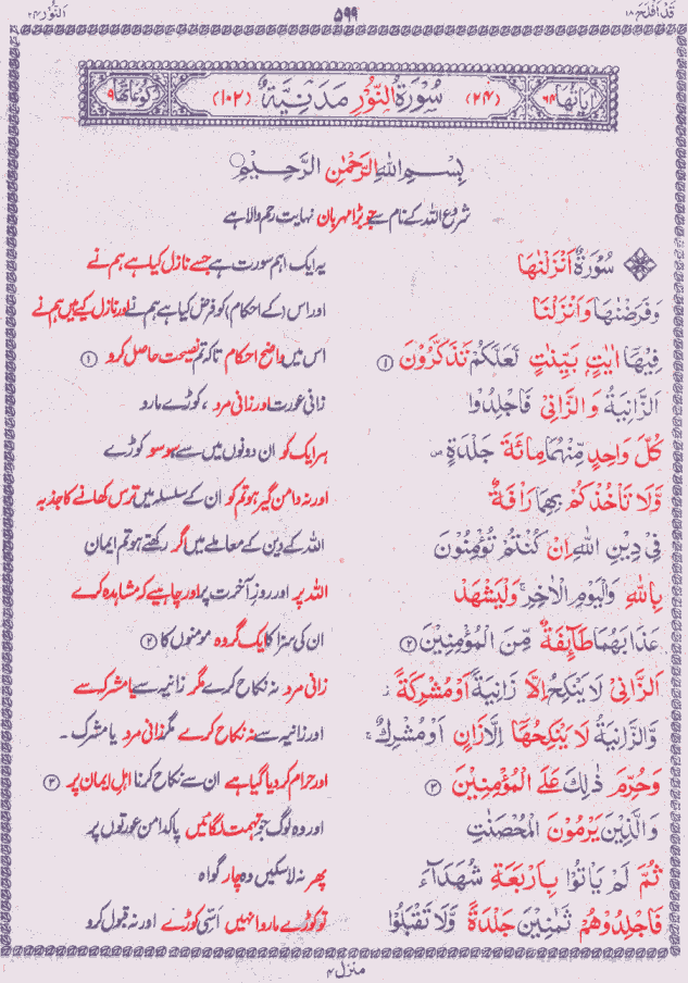 Quran Shareef Para # 18 P0599