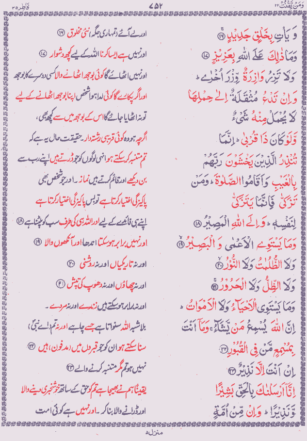 Quran Shareef Para # 22 P0752