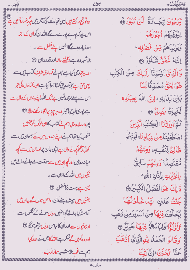 Quran Shareef Para # 22 P0754