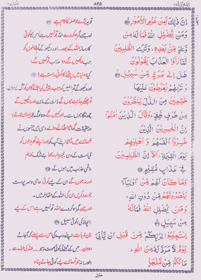 Quran Shareef Para # 25 P0845