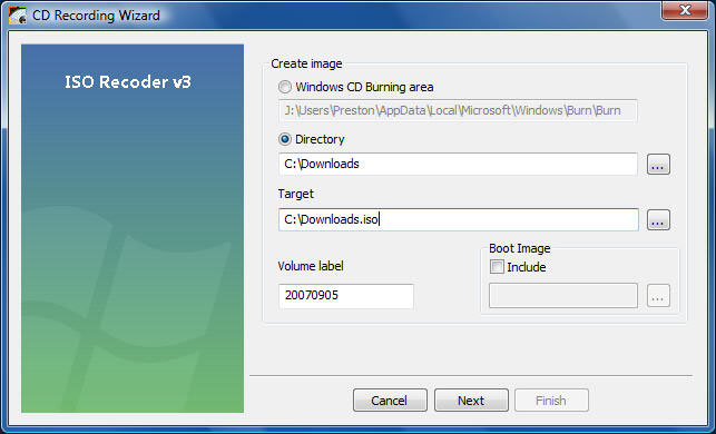 ISO Recorder 3.1 Scr-iso-recorder-vista-x64