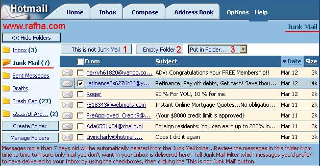  حصريا ًحصريا ًحصريا ً شرح كااااامل مكمل لبريد الهوتميل ... فقط على برامج نت    Junk2