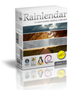  برنامج عمل تقويم رائع لسطح المكتب Rainlendar PRO  BOX_pro